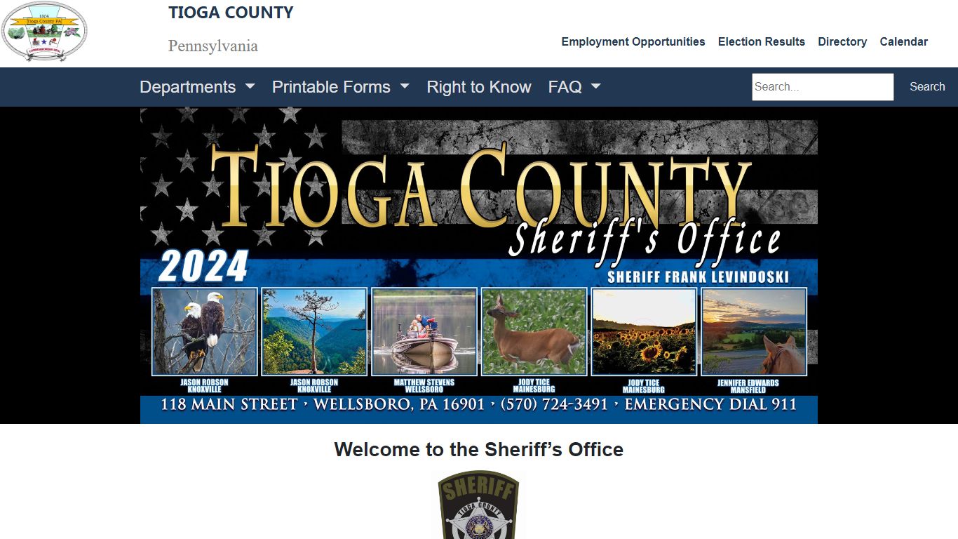 Tioga County PA - Sheriff's Office - Tioga County, Pennsylvania